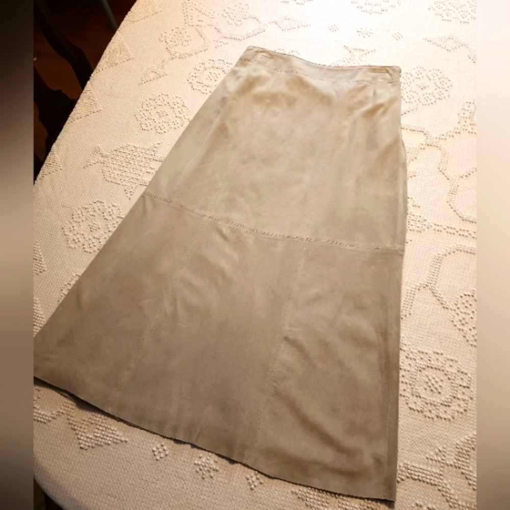 Leather maxi skirt